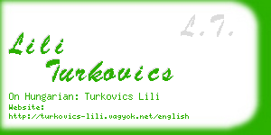 lili turkovics business card